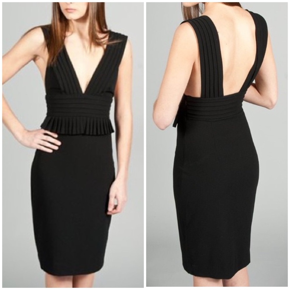 Black Halo | Pleated Bodice Pencil Dress